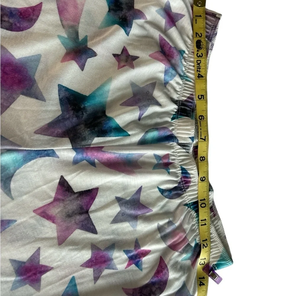 PJ Salvage Purple and Blue Pajama Set with Geometric Star Pattern